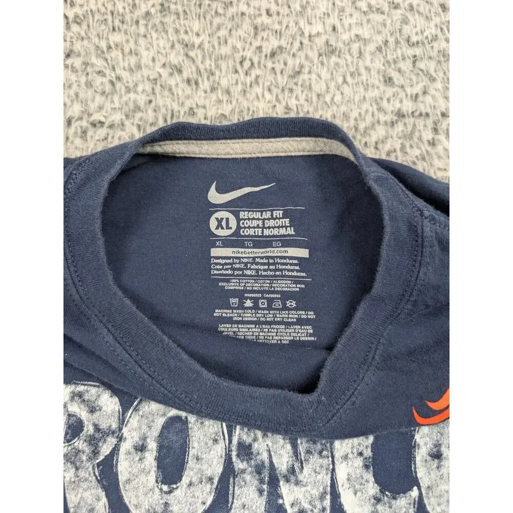 Denver Broncos Shirt Men Extra Large Blue NFL XLVII Superbowl Nike Graphic Tee - Picture 2 of 6